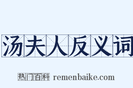 汤夫人反义词是什么意思的图片